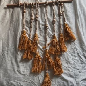 yellow knit tapestry DECOR